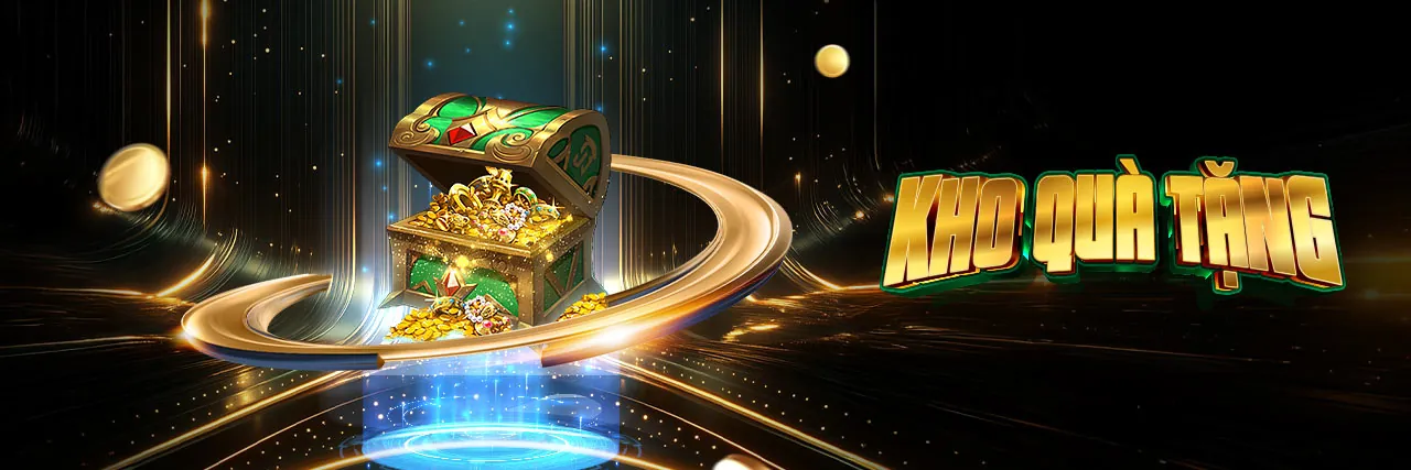 Hình ảnh tổng quan về trò chơi nổ hũ VB777 với hiệu ứng tiền vàng và jackpot
